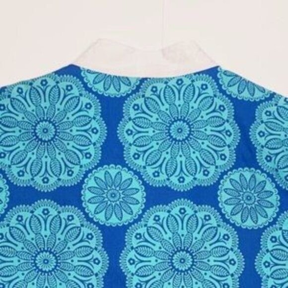 Luciano Dante Floral Rhinestone Beachy Resort Wear Tropical Tunic Size Small - Picture 4 of 12